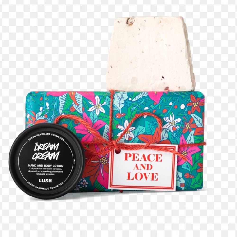 Lush peace and love gift set